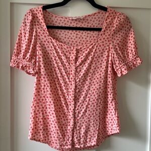 Elodie Pink Floral Blouse